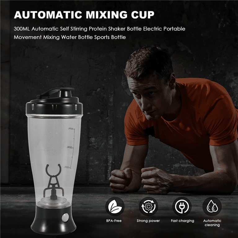 300ml Electric Protein Shaker Bottle, Automatic Self-stirring Portable  Sports Water Bottle, Powerful Mixer Cup For Protein Shakes, Gym, Fitness,  Workout
