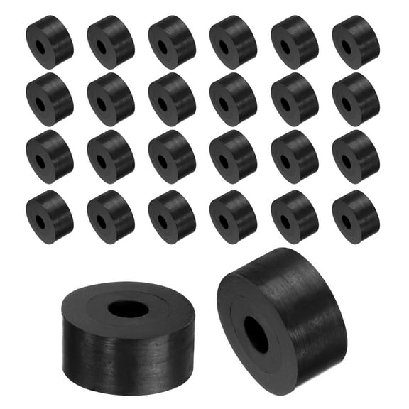 36 Packs Rubber Spacers 20mm OD, 6mm ID, 10mm Height Round Anti Vibration Spacer Thick Rubber Washers