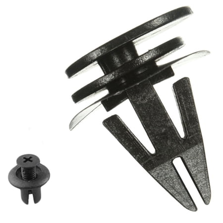 10PCS Sill Trim Side Skirts Bumper Fastener Clip for with 120 x 8mm Car Hole Plastic Rivets Clip,120 x Buckle 10 x Clips,black