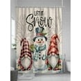 thumbnail image 5 of Christmas Snowman Small Stall Shower Curtain, Waterproof Shower Curtains for Bathroom, Red Gnomes Snow Winter Branch Washable Fabric Cloth Bath Curtain for Bathtub Decoration with Hooks 36x72 Inches, 5 of 6