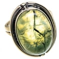 thumbnail image 2 of Prehnite Ring Size 8.25 (925 Sterling Silver)  - Handmade Boho Vintage Jewelry RING133368, 2 of 3