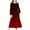 Red, variant on OGLCCG Girls Maxi Dresses Lantern Long Sleeve Crew Neck A Line Tiered Flowy Dress with Pockets Casual Gradient Color Holiday Dress 4-15 Years