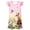P157 Pink, variant on Tfken Soft Dresses Girls Comfy Holiday Travel Girls Pajamas Dresses Casual Cartoon Print Homewear Sleepwear Loungewear Children Cute Clothes Size 3-4 Years