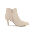 thumbnail image 3 of Unique Bargains Women's Pointed Toe Stiletto Heel Ankle Booties Beige (Size 9), 3 of 6