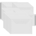 thumbnail image 1 of 100 Pcs Enveloppes de Rangement 7x5In, Sacs de Rangement en Plastique Refermables avec Poches pour Timbres Transparents, Papier de Scrapbooking, 1 of 7