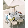 thumbnail image 3 of 60x120 Inch Outdoor Tablecloth with Umbrella Hole Zipper Rectangle Spring Summer Butterflies Rectangular Tablecloths Outside Waterproof Farmhouse Butterfly Patio Table Cloth Cover for Picnic Party, 3 of 8