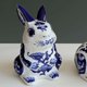 thumbnail image 4 of Decoración de conejo de cerámica, mueble de TV creativo para coche, decoración de sala de estar, decoración de dormitorio para el hogar de porcelana azul y blanca, 4 of 5