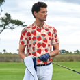 thumbnail image 6 of Balery Red Strawberry Printed Men’s Short Sleeve Polo Shirt, Midweight Men's Shirt,Golf Polo shirts -X-Large, 6 of 9