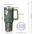 thumbnail image 2 of OBREWU Paw Prints and Bones Tumbler with Handle and Lid,Paw Prints and Bones 40oz Double Wall Vacuum Insulated Tumbler,Cups Gift for Women and Men, 2 of 7