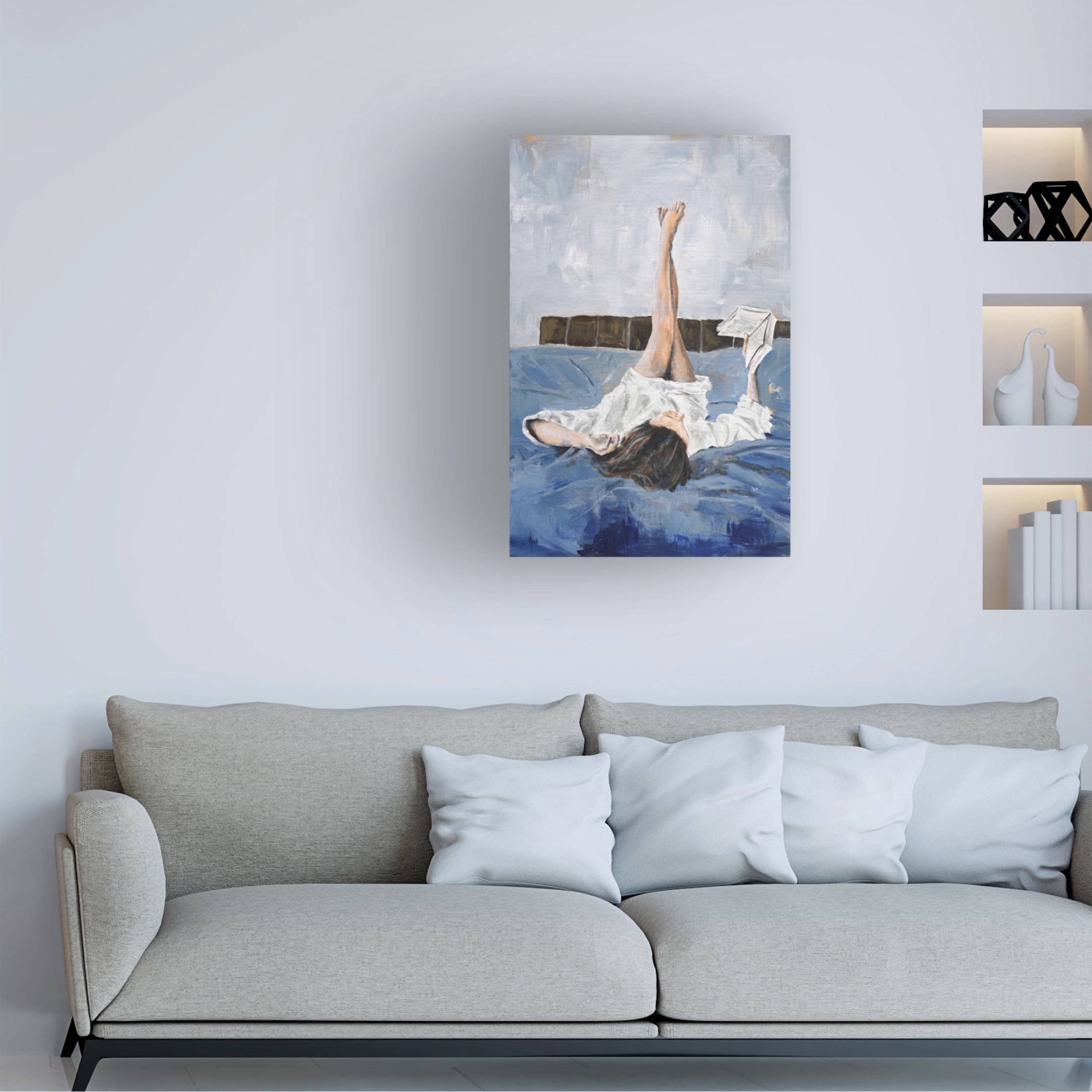 Canvas Wall Art - Design Fabrikken 'Storytelling' Wall Art for Living Room, Bedroom, or Office Décor by Trademark Fine Art - 12 x 19 Inches
