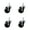 4 Swivel - No Brakes  - Black, variant on 4 Inch Soft Rubber Wheel Swivel 5/8 Inch Threaded Stem Caster Total Lock Brake