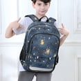 thumbnail image 6 of FORMRS Kids Backpack for School Unisex 17" Casual Bookbag Travel Daypack with Compartment Pockets, Blue Firefly Pattern, 6 of 7