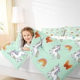 thumbnail image 4 of Castle Fairy Kawaii Rainbow Unicorn Twin Comforter Sets,Cute Butterflies Bedding Set, 4 of 8