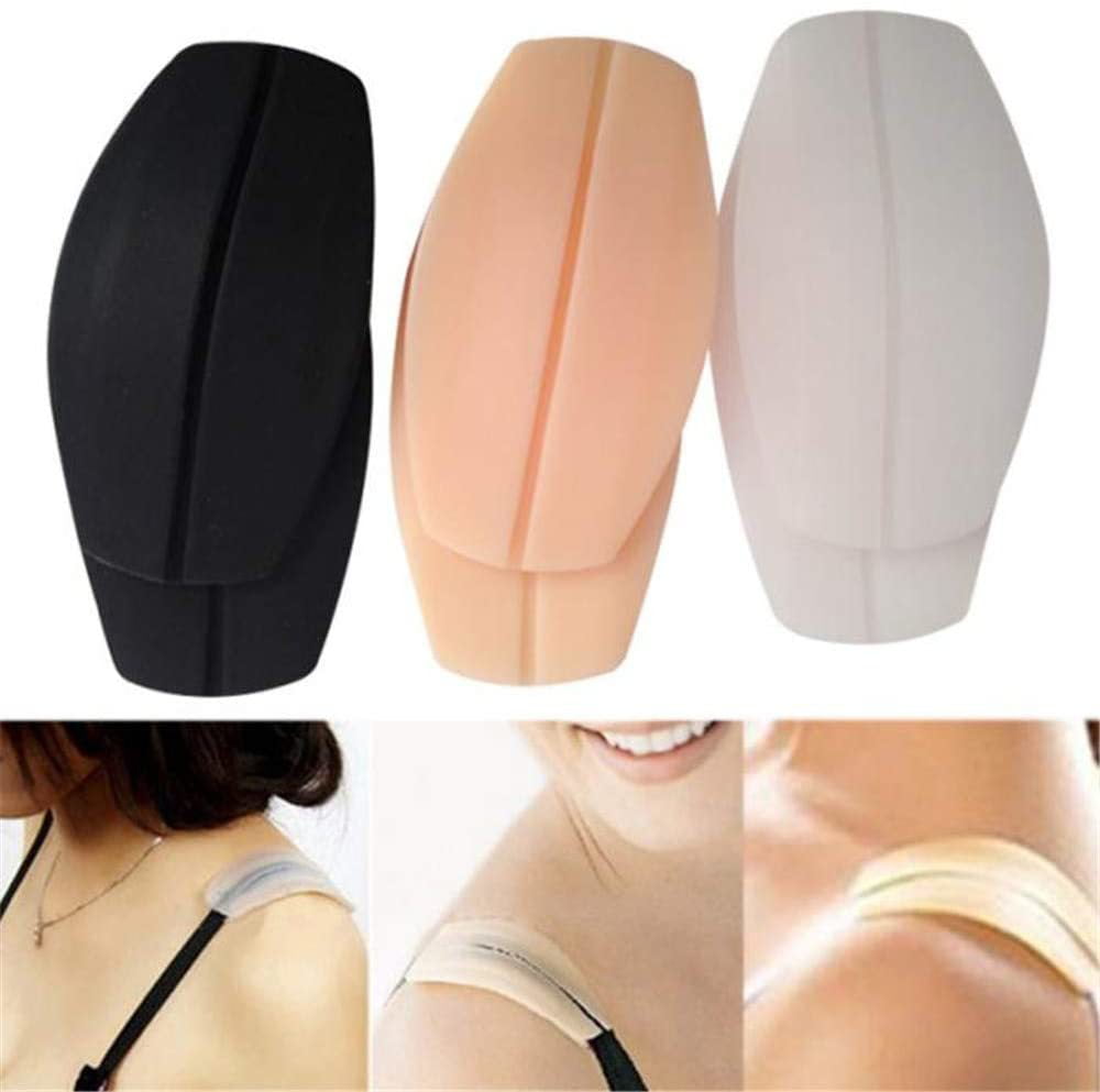 complexion Pain-Relief and Relieve Pressure Bra Strap Cushion Holder Soft Silicone Non-Slip Pliable Ease Shoulder Strap Pad for Women （5 pairs） 