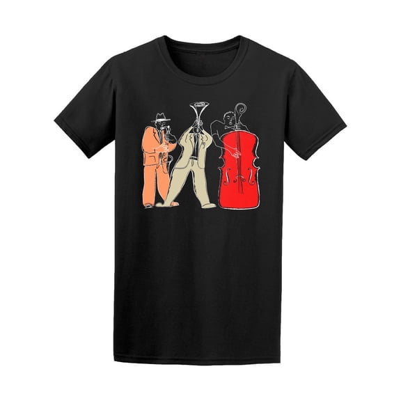 Music Jazz Band Illustration Tee Men's -Image by Shutterstock