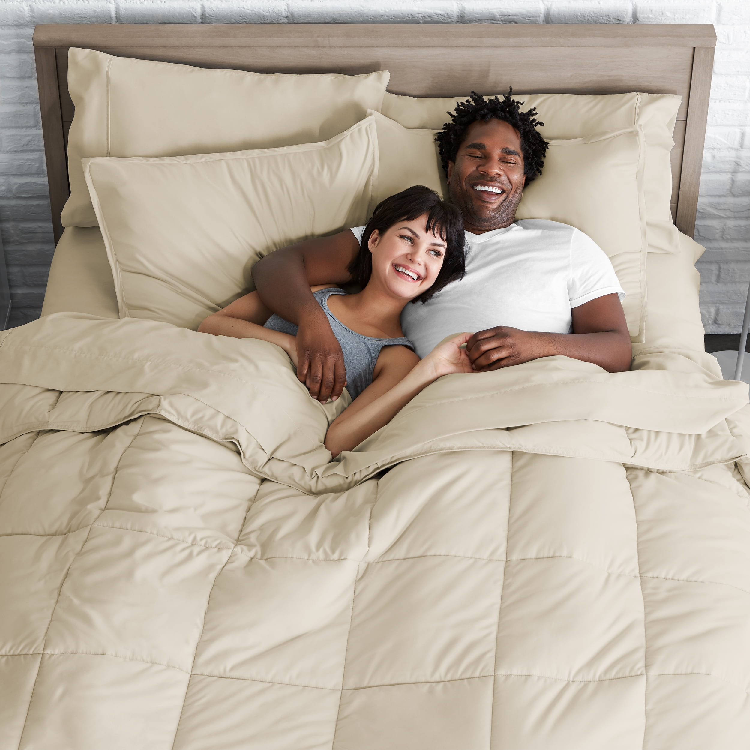 "Bare Home Sand 7 Piece Bed in a Bag Comforter Set with Sheets, Full"