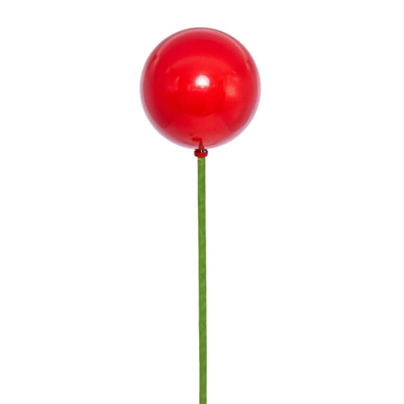 Vickerman 3" x 18" Red Pearl Ball Ornament Stick, 12 per bag.