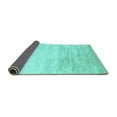 thumbnail image 2 of Ahgly Company Indoor Square Abstract Turquoise Blue Contemporary Area Rugs, 3' Square, 2 of 4