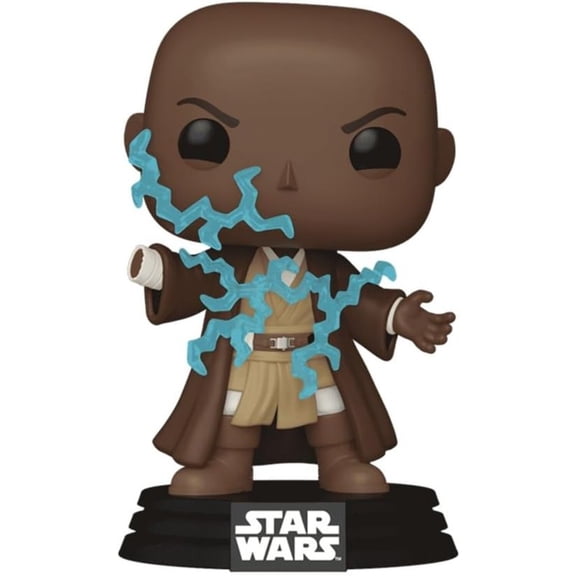 XO Steele Collectibles Bundle: Funko Pop! Star Wars Episode III - Mace Windu Force Lightning Death GITD # 788 With Protector