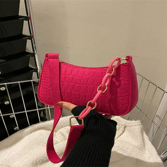 LNGOOR Mini Sac Hobo en Relief Crocodile