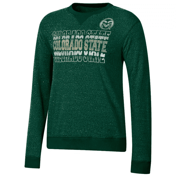 NCAA Colorado State Rams Women's Crew Neck Fleece Sweatshirt in Green, L (12/14)
