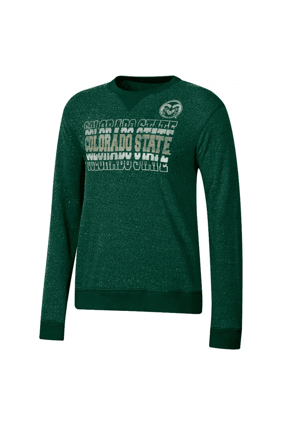 NCAA Colorado State Rams Women's Crew Neck Fleece Sweatshirt in Green, S (4/6)