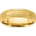 thumbnail image 1 of 14K Yellow Gold Heavy Comfort Fit Brush Satin Fancy Band (Size 11.5) Made In United States yb101h-11.5, 1 of 5