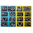 thumbnail image 1 of 16 Pcs Metal Wire Puzzle Toy Brain Teaser Game Mind Iq Test Magic Ring Kids Gift, 1 of 5