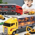 thumbnail image 2 of Godderr Toddler Fire Truck Toys for Kids,Baby Mini Alloy Fire Truck Simulation Container Truck Toys with Sound and Light Story Early Learning Toys, 2 of 6