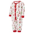 thumbnail image 3 of Pijamas navideños familiares a juego, camiseta con estampado de árbol de Papá Noel y pantalones, ropa de dormir para estar en casa., 3 of 9