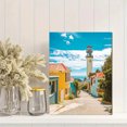 thumbnail image 2 of Lighthouse Coastal Town Canvas Print/Wall Art， Suitable for Living Room， Bedroom， Office， Kitchen， and Hallway Decoration., 2 of 8