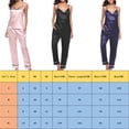 thumbnail image 2 of Txlixc Pijama femenino, chaqueta sin mangas de cuello V, traje de pijama, traje de tirantes sexy Txlixc moda, 2 of 6