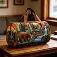 thumbnail image 5 of Beforeyayn Quilted Embroidery Duffle Bag For Women, Large travel tote bag with cute nature prints shoulder bag for weekend trip, for ladies, suitable for work and yoga,, 5 of 6