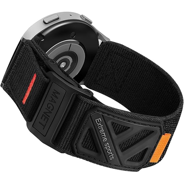 wonima11 New Rugged Nylon Sport Watch Band 20mm 22mm Quick Release Watch Strap Magnetic Replacement Watch Strap 6 Colors (Black/Army Green/Navy blue/Grey/Orange/Purple) for Men Big Wrist