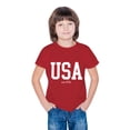 thumbnail image 5 of BRGZLK Kids 4Th Of July Cotton Shirts Boys Girls Independence Day Letter Printed Top Soft Cozy Round Neck Short Sleeve T-Shirt Red 9-10 Years, 5 of 6