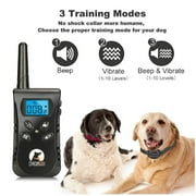 Paipaitek Vibrating Dog Collar, No Shock Dog Training Collar 2 Dogs, Deaf Dog Collars w/2 Receivers, Rechargeable & Waterproof, Up to 1600Ft Remote Range