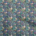 thumbnail image 1 of oneOone Rayon Blue Fabric Florals Sewing Material Print Fabric By The Yard 56 Inch Wide, 1 of 4