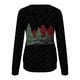thumbnail image 5 of Sudaderas de Cuello Redondo de Navidad Para Mujer Suéter Con Estampado de Navidad Blusa Suelta Tops Sin Capucha Odeerbi ODB203098, 5 of 7