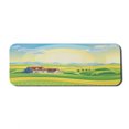 thumbnail image 1 of Country Computer Mouse Pad, Graphical Image of a Summer Time Village on a Meadow During a Sunny Weather, Rectangle Non-Slip Rubber Mousepad Large, 31" x 12" Gaming Size, Multicolor, by Ambesonne, 1 of 2