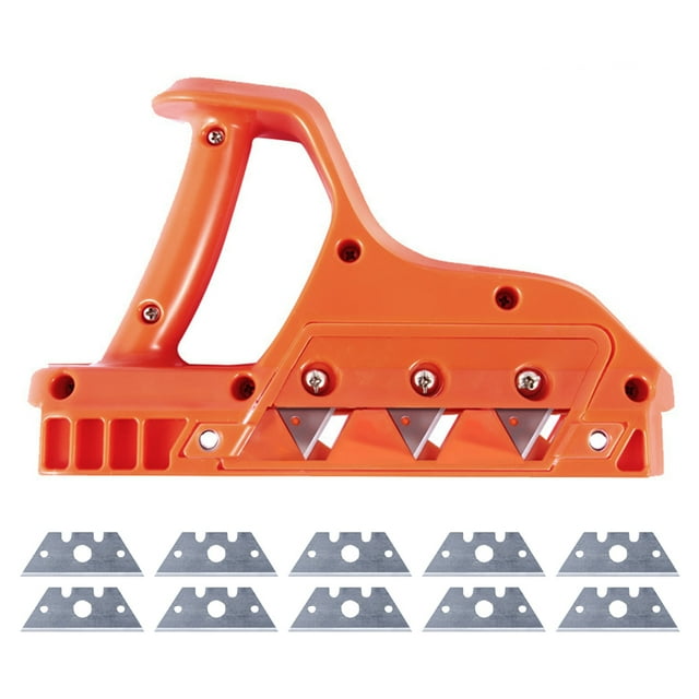 yeacher Raboteuse Multi-Angle ABS avec 10 Lames en Acier Inoxydable - Outil Portable pour Cloison Sèche et Menuiserie pour une Bordure Lisse sur les Plaques de Plâtre, de Liège et de Bois Massif