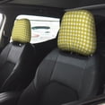 thumbnail image 2 of Naloa Yellow Checkboard Print 2 PCS Car All-Inclusive Headrest Cover,Seat Headrest Cover Headrest Cover Protector for Most Car Models, 2 of 9