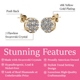 thumbnail image 2 of Cate & Chloe Remy 18k Yellow Gold Plated Cluster Stud Earrings with Swarovski Crystals for Women, 2 of 9