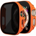 thumbnail image 1 of ccwonima Lot de 2 pour Apple Watch Ultra 3(2025)/Ultra 2/Ultra 49mm Étui Protecteur d'Écran de Confidentialité, PC Rigide, Résistant aux Égratignures, [Anti-Espionnage] Étui de Protection en Verre Trempé 9H pour iWatch Ultra 2/Ultra, Orange, 1 of 1