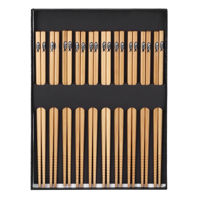Palillos chinos impresos Jadeshay 10 pares de bambú para El hogar juego de regalo