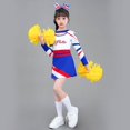 thumbnail image 7 of WOYY Girls Cheerleader Outfits Athletic Bodysuit Skirt Headband 3Pcs Set Kids Clothing Sets, Sizes 5-6, 7 of 7