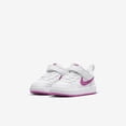 thumbnail image 5 of Nike Court Borough Low Recraft Baby/Toddler Shoes DV5458-121, White/Hot Fuchsia Size 3, 5 of 6