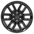 thumbnail image 2 of OE Wheels CV36 20x9 Gloss Black Rims 20 Inch Set of 4, 6x139.7 Wheels - Optional TPMS & 275/55R20 Tires and Rims Packages - Fits Sierra 1500 & Most Full Size SUVs (Eagle LS-2, TPMS), 2 of 5