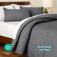 thumbnail image 4 of Bare Home Down Alternative Comforter Set - 3-Pieces - All Seasons - King, Heather Gray, 4 of 6