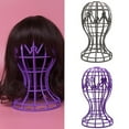 thumbnail image 2 of Wig Stand Rack Plastic Head Shaped Designs for Long and Short Hair Display, 2 of 14