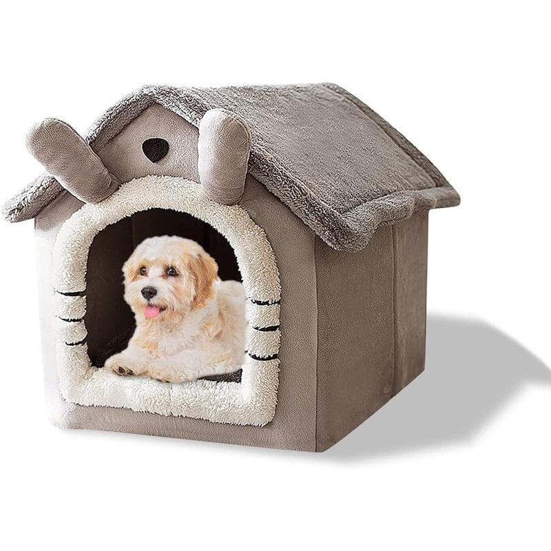 ShadeMart Indoor Warm Dog House Soft Pet Bed Tent House Dog Kennel Cat Bed with Removable Cushion Suitable Large Pets